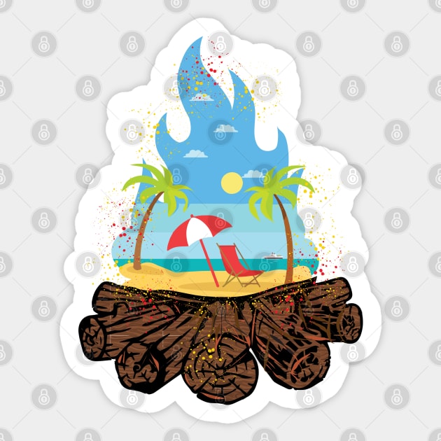 Bonfire Sticker by sonnycosmics